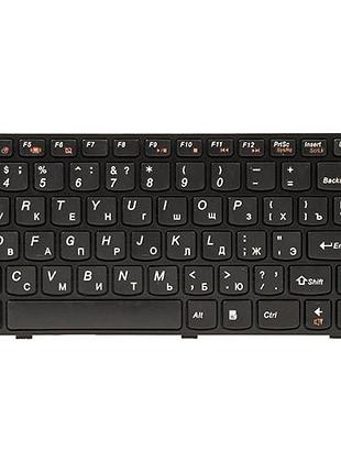 Клавiатура для ноутбука ibm/lenovo g580, n580 чoрний, чoрний фрейм