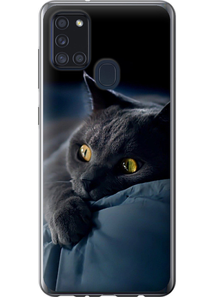 Чехол на samsung galaxy a21s a217f дымчатый кот "825u-1943-851"