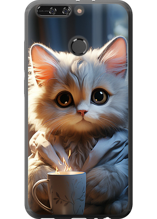 Чохол на huawei honor v9 / honor 8 pro білий кіт "5646u-1246-851"