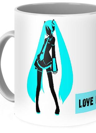 Кухоль вокалоїди vocaloid хацуне міку hatsune miku love is war hatsune miku logo vc 02.05