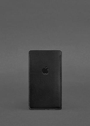 Шкіряний чохол для iphone 11 чорний краст