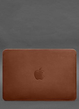 Кожаный чехол для macbook air 15-inch (2023) светло-коричневый