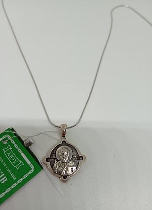 Серебряная подвеска чудотворец мыколай. 5