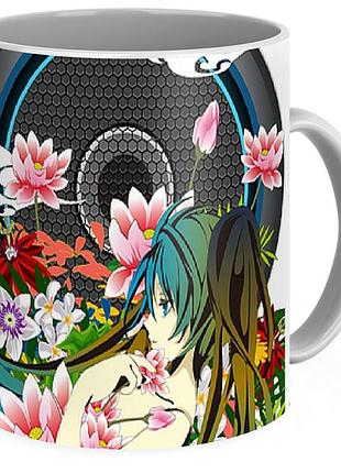 Кружка вокалоиды vocaloid хацунэ мику hatsune miku лилии vc 02.14