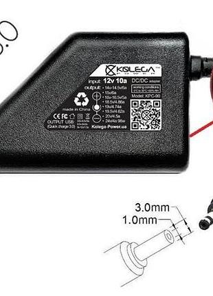 Блок питания для ноутбука samsung 19v 3.42a 65w 3.0x1.0(0.9/1.1)mm (kolega-power (авто)) 12 мес.гар.