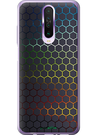 Чохол на xiaomi redmi k30 переливні стільники "498u-1836-8094", чохол для телефона