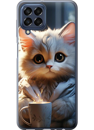 Чохол на samsung galaxy m33 m336b білий кіт "5646u-2633-851"