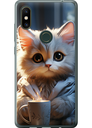 Чохол на xiaomi mi mix 2s білий кіт "5646u-1438-851"