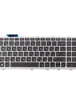Клавіатура для ноутбука hp envy 15, чорна, сріблястий фрейм