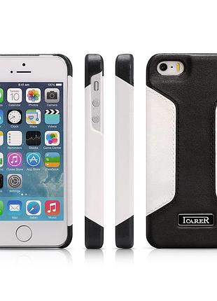 Чохол icarer для iphone 5/5s/5se colorblock black/white (rip518b)