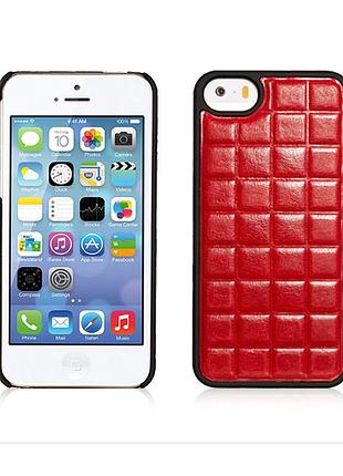 Чохол xoomz для iphone 5/5s/5se pu grid red (back cover) (xip501r)