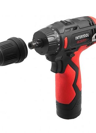 Дриль-шурупокрут акумуляторний, 12 в, патрон 0,8-10 мм, знімний патрон storm intertool wt-0318