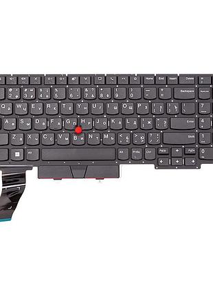Клавіатура для ноутбука lenovo thinkpad e15 gen 2 чорна, trackpoint