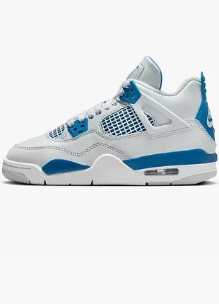 Оригінал ! кросівки жіночі air jordan 4 retro military blue white 	hf4281-141