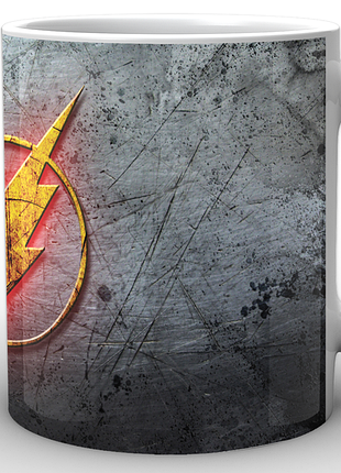 Кружка geekland біла флеш flash сіре лого fs.02.009