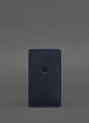 Кожаный чехол для iphone 11 синий crazy horse