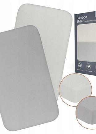 Простирадло lionelo bamboo sheet off white grey 118x60