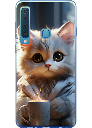 Чехол на samsung galaxy a9 (2018) белый кот "5646u-1503-851"
