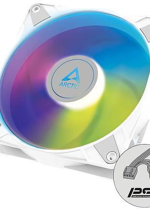 Кулер к корпусу arctic p14 pwm pst a-rgb, белый