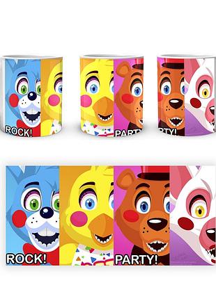 Кухоль five nights at freddys п'ять ночей з фредді мультяшні голови fn.02.392
