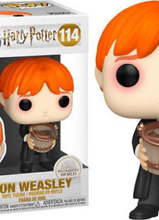 Фигурка funko pop фанко поп гарри поттер ron puking with bucket рон с ведром 10 см hp rb 114