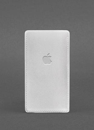 Кожаный чехол для iphone 12 белый 3