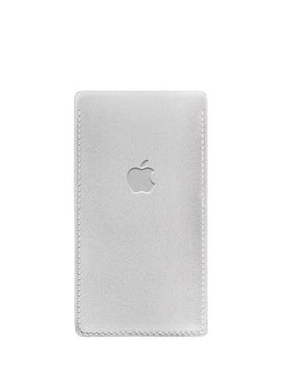 Кожаный чехол для iphone 12 белый 4