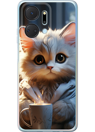 Чохол на huawei honor x7a білий кіт "5646u-2981-851"