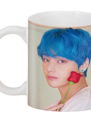 Кухоль geekland бтс з трояндою bts rose bts 02.62