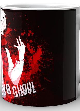 Кухоль geek land білий tokyo ghoul токійський гуль фан арт tg.02.030