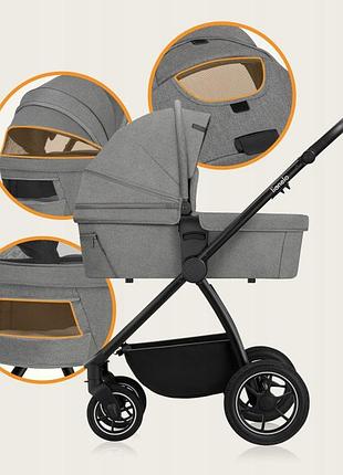 Универсальная коляска 2 в 1 lionelo meril 2in1 grey stone