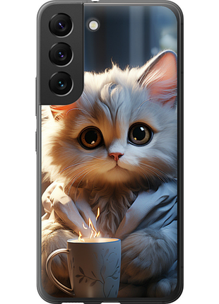 Чохол на samsung galaxy s22 білий кіт "5646u-2494-851"