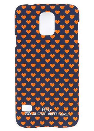 Чехол aru для samsung galaxy s5 hearts dark blue
