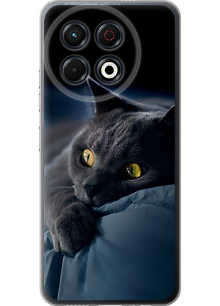 Чехол на tecno spark 30 pro 4g дымчатый кот "825u-3895-851"
