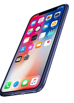 Чохол baseus для iphone x/xs soft case blue (wiapiphx-sj03) 3