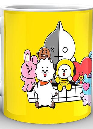 Кухоль geekland бт21 на жовтому фоні bt21 bts 02.46