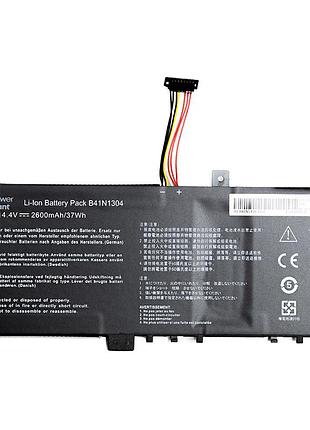 Аккумулятор powerplant для ноутбуков asus v451l (b41n1304) 14.4v 2600mah