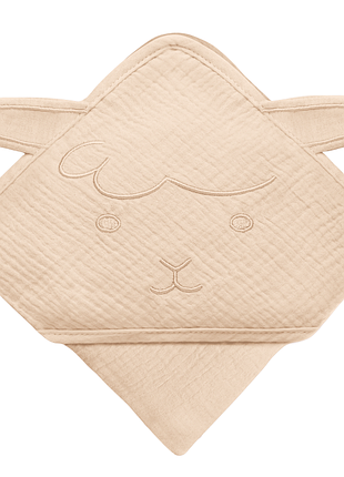 Рушник lionelo muslin hooded towel beige sand