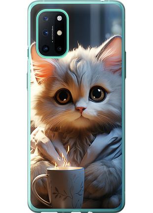 Чохол на oneplus 8t білий кіт "5646u-2113-851"
