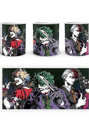 Кружка geekland моя геройская академия my hero academia бакуго, деку и тодороки в косплее героев ds mha 02.530