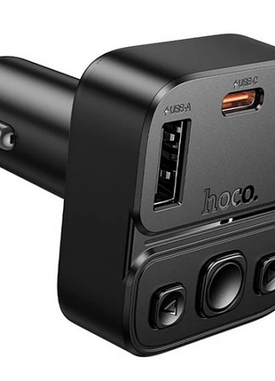 Автомобільний fm-трансмітер модулятор bluetooth mp3 hoco e87 delta 35 w, pd/qc, usb-c/2xusb-a 2