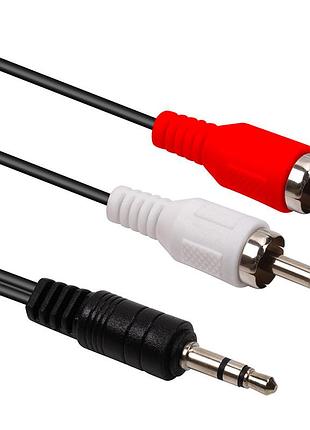 Аудіо кабель powerplant 3.5 мм (m) - 2xrca (m), 2.5 м