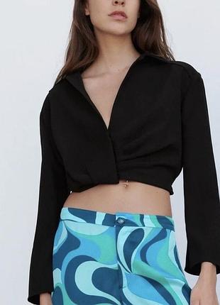 Стильна укорочена блуза, l xl 3