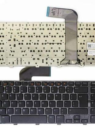 Клавіатура для ноутбука dell inspiron 17r, vostro 3750, xps 17 чорний, чорний фрейм