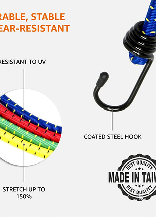 Ремені amazon basics bungee для транспортування, 12 шт 3