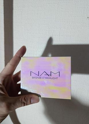 Палетка 2 в 1 (бронзер и хайлайтер) nam bronze n' highlight в оттенке No02 let's get loud (мк)