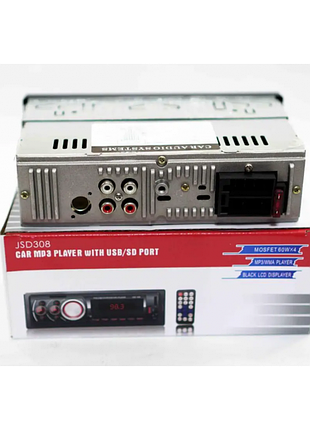 Автомагнітола jsd308 iso — bluetooth, fm, usb, microsd, aux 4x60w 4