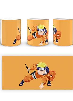 Кружка geek land белая наруто naruto в стойке вектор без контура na.02.307