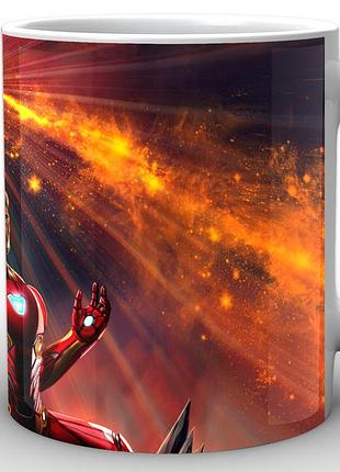 Кружка geekland біла iron man залізна людина фан арт im.02.057