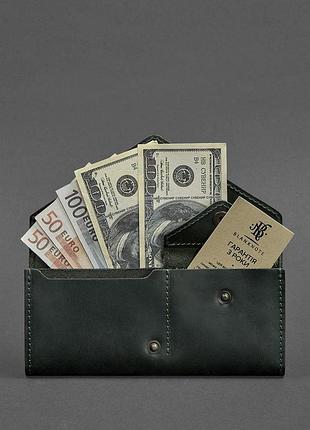 Женский кожаный кошелек керри 1.0 зеленый crazy horse